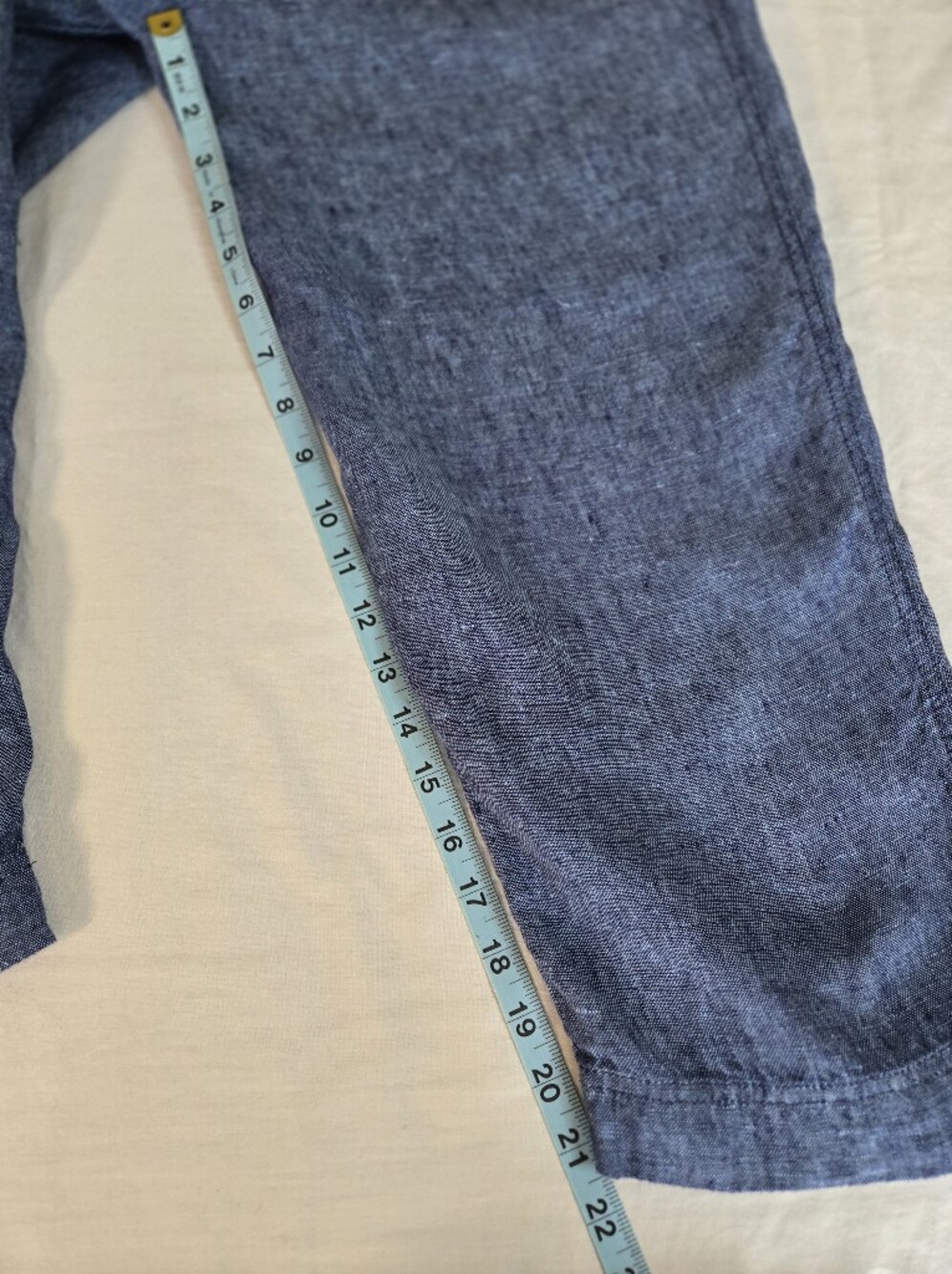 pure jill Blue Ankle-Length Cropped Pants - Picture 7 of 9